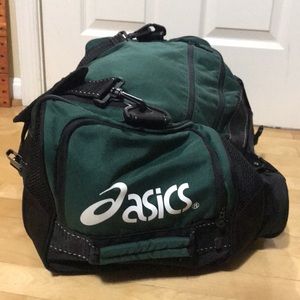 Asics green duffle bag